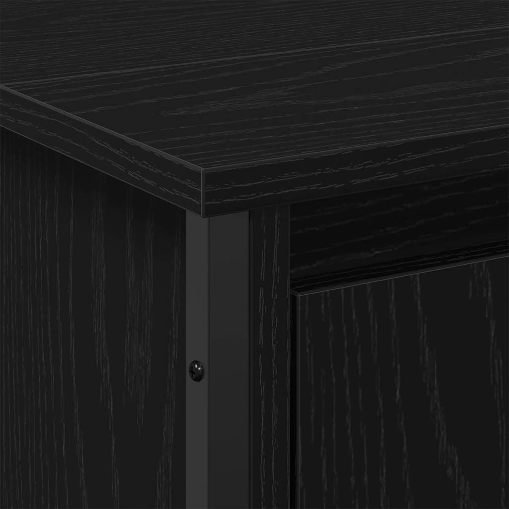 Badkamertenk te kast Zwart Eiken 91 x 35 x 60 cm Bewerkt hout is nu te koop bij PeponiXL, paradijselijk wonen!
