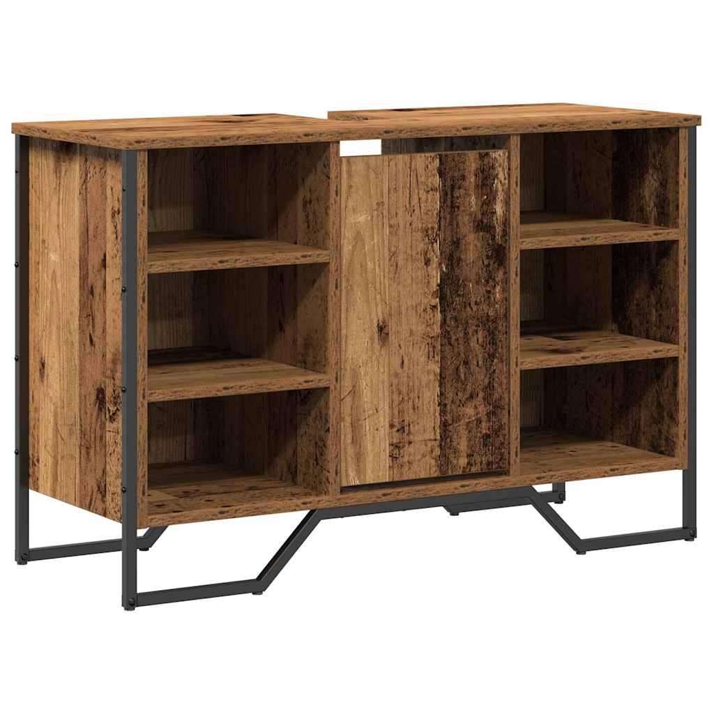 Badkamertenk te kast Oud Hout 91 x 35 x 60 cm Bewerkt hout is nu te koop bij PeponiXL, paradijselijk wonen!