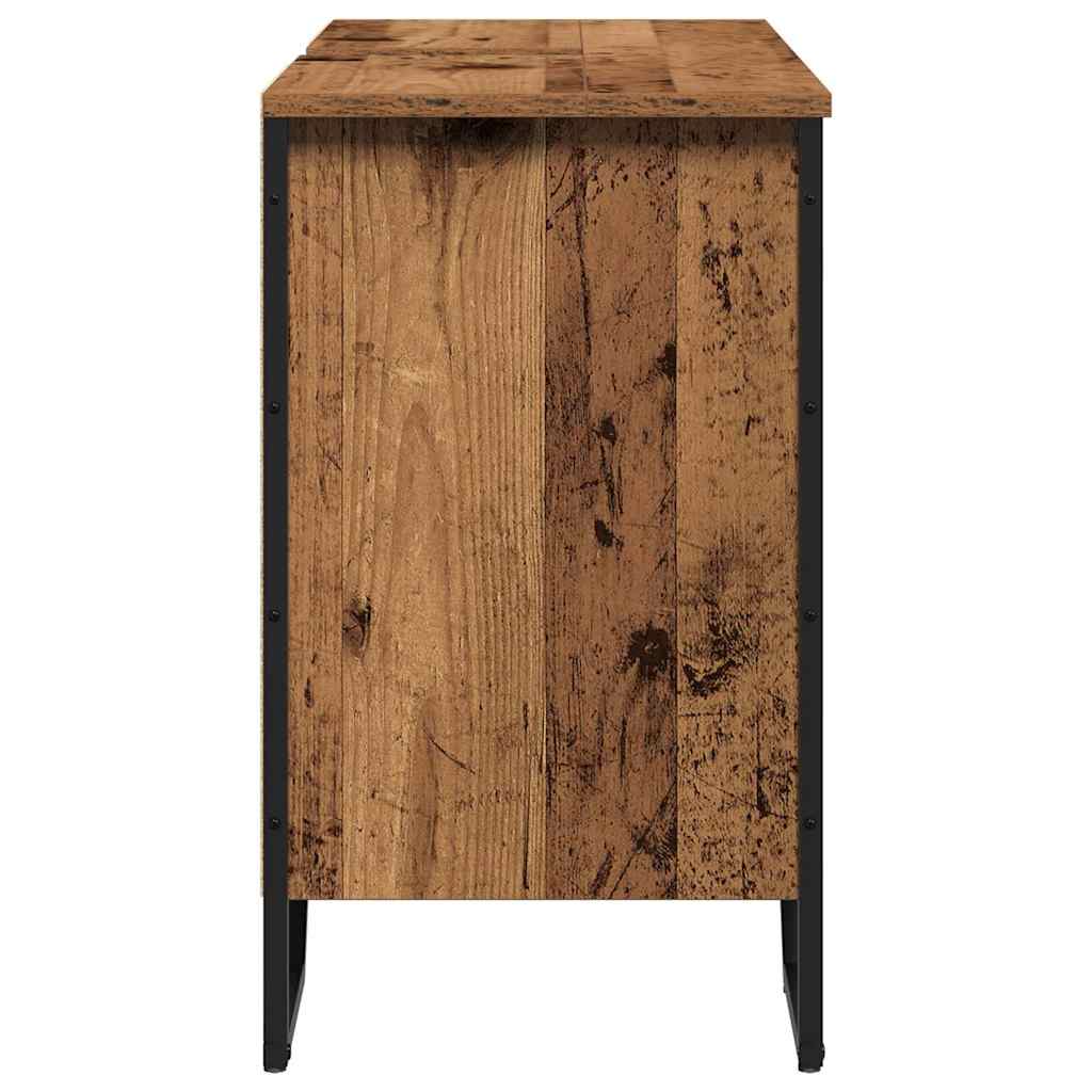 Badkamertenk te kast Oud Hout 91 x 35 x 60 cm Bewerkt hout is nu te koop bij PeponiXL, paradijselijk wonen!