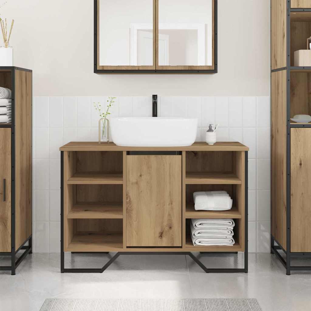 Badkamertenk te kast Artisan Eiken 91 x 35 x 60 cm Bewerkt hout is nu te koop bij PeponiXL, paradijselijk wonen!