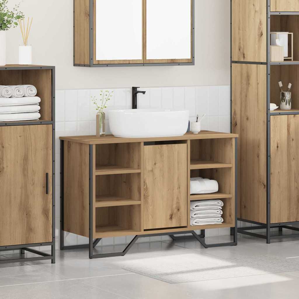 Badkamertenk te kast Artisan Eiken 91 x 35 x 60 cm Bewerkt hout is nu te koop bij PeponiXL, paradijselijk wonen!