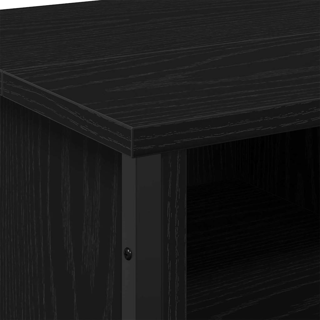 Badkamertenk te kast Zwart Eiken 91 x 35 x 60 cm Bewerkt hout is nu te koop bij PeponiXL, paradijselijk wonen!