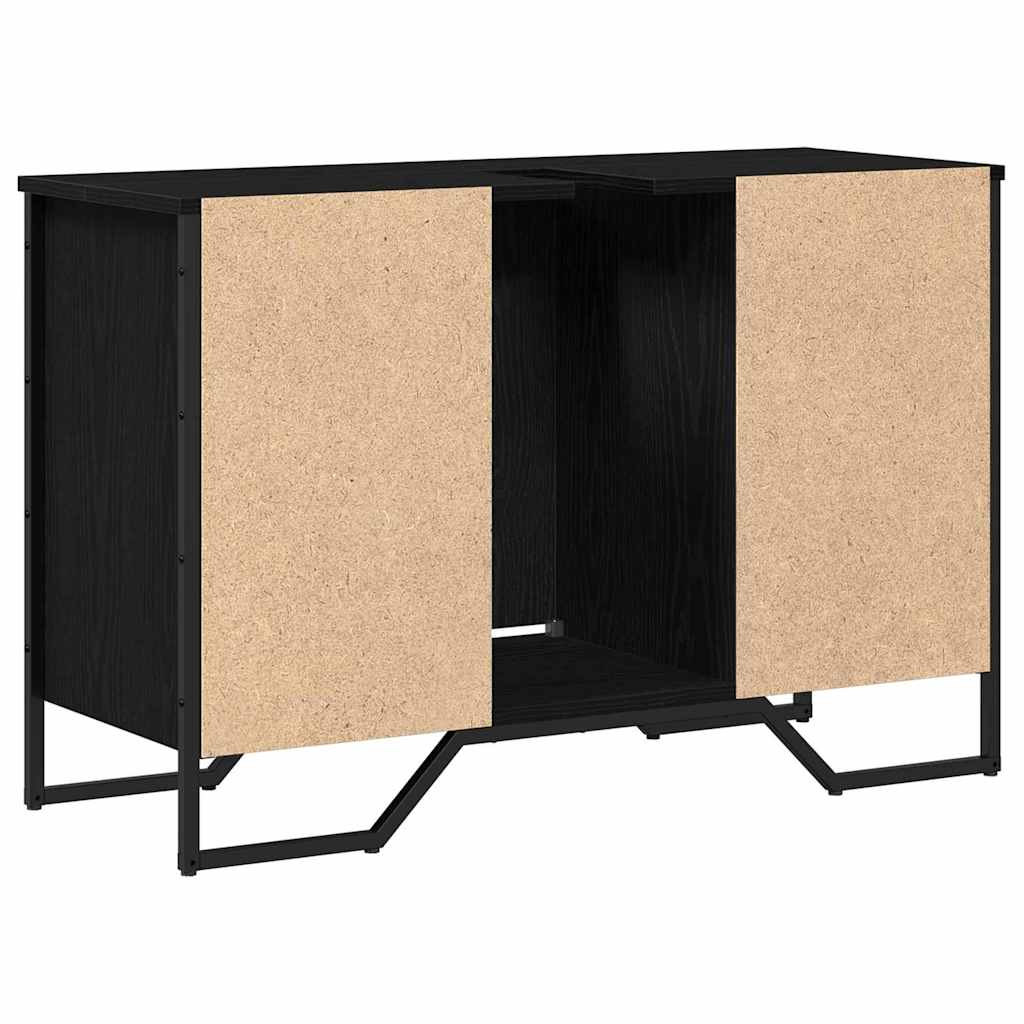 Badkamertenk te kast Zwart Eiken 91 x 35 x 60 cm Bewerkt hout is nu te koop bij PeponiXL, paradijselijk wonen!