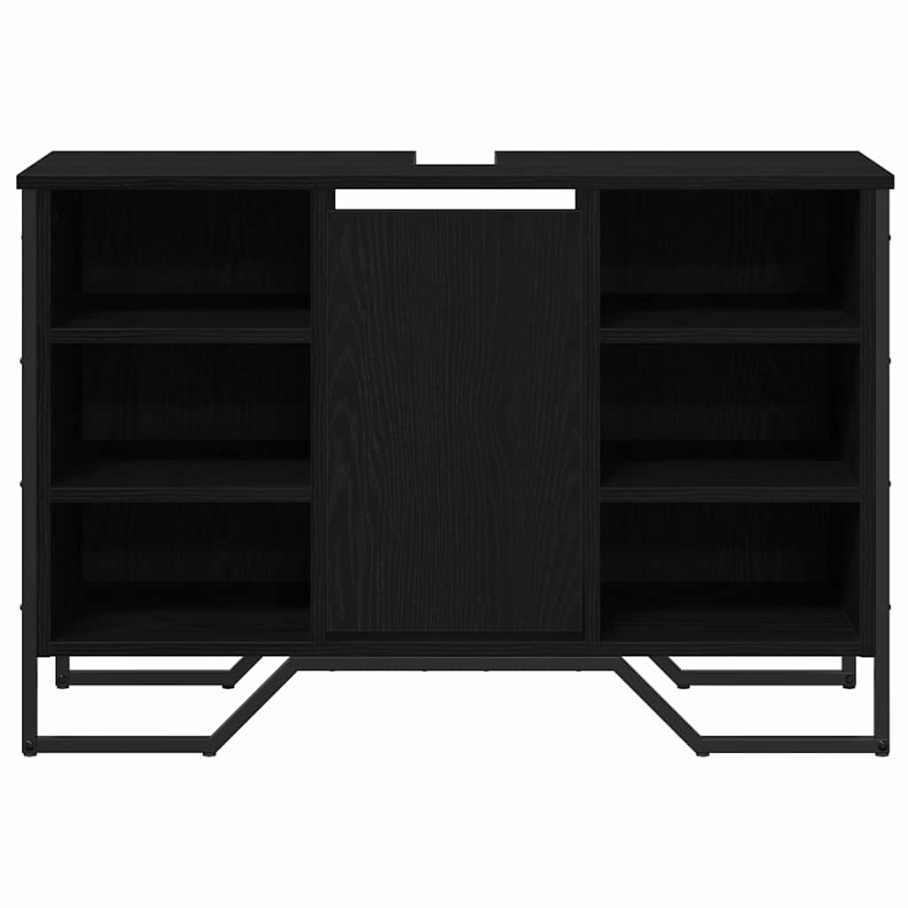 Badkamertenk te kast Zwart Eiken 91 x 35 x 60 cm Bewerkt hout is nu te koop bij PeponiXL, paradijselijk wonen!