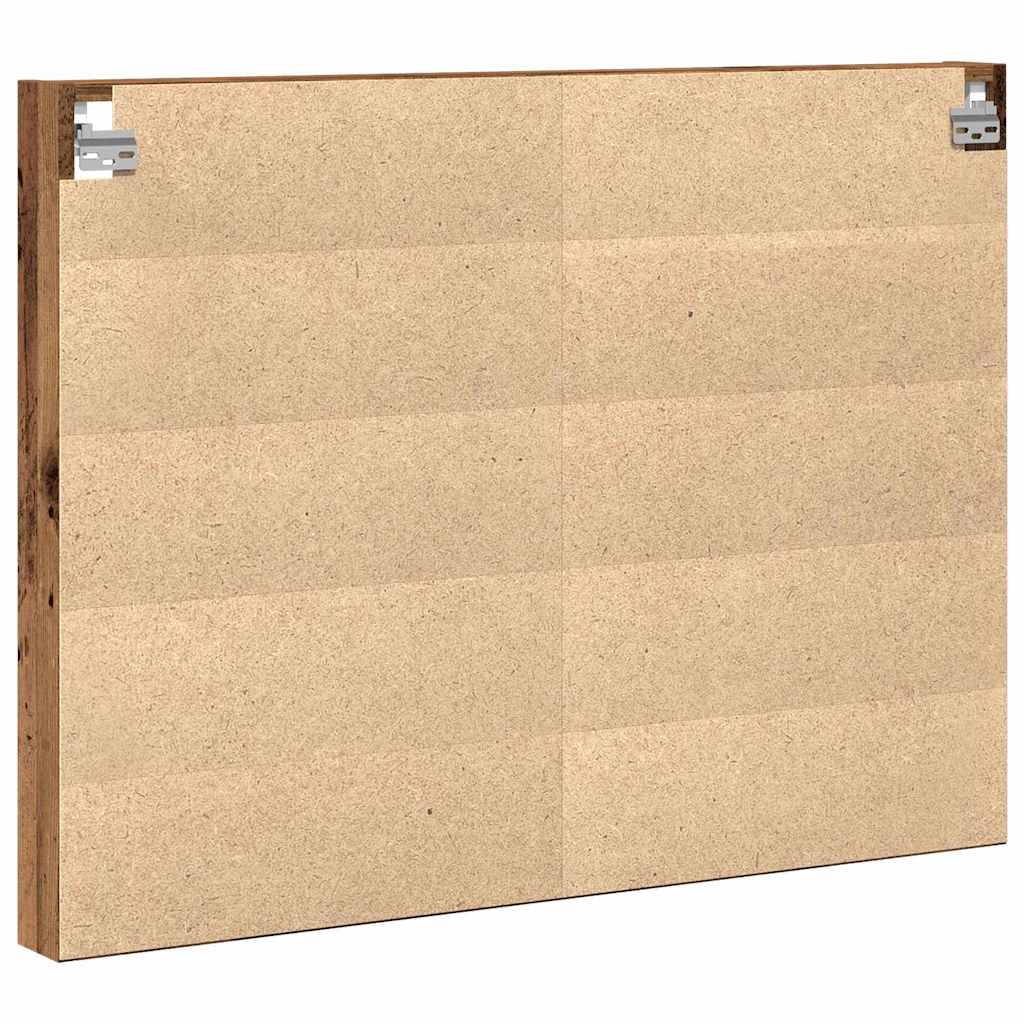Vitrinekast met plank Oudhout 100 x 8,5 x 75 cm Bewerkt hout is nu te koop bij PeponiXL, paradijselijk wonen!