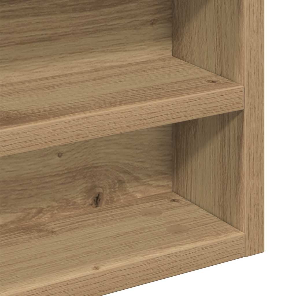 Vitrinekast Artisan Eiken 100 x 8,5 x 75 cm Bewerkt hout is nu te koop bij PeponiXL, paradijselijk wonen!