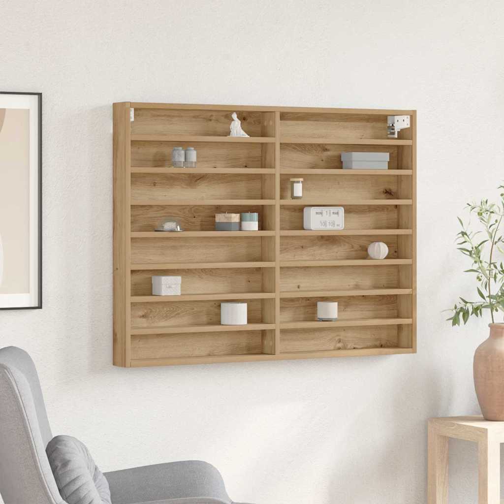 Vitrinekast Artisan Eiken 100 x 8,5 x 75 cm Bewerkt hout is nu te koop bij PeponiXL, paradijselijk wonen!