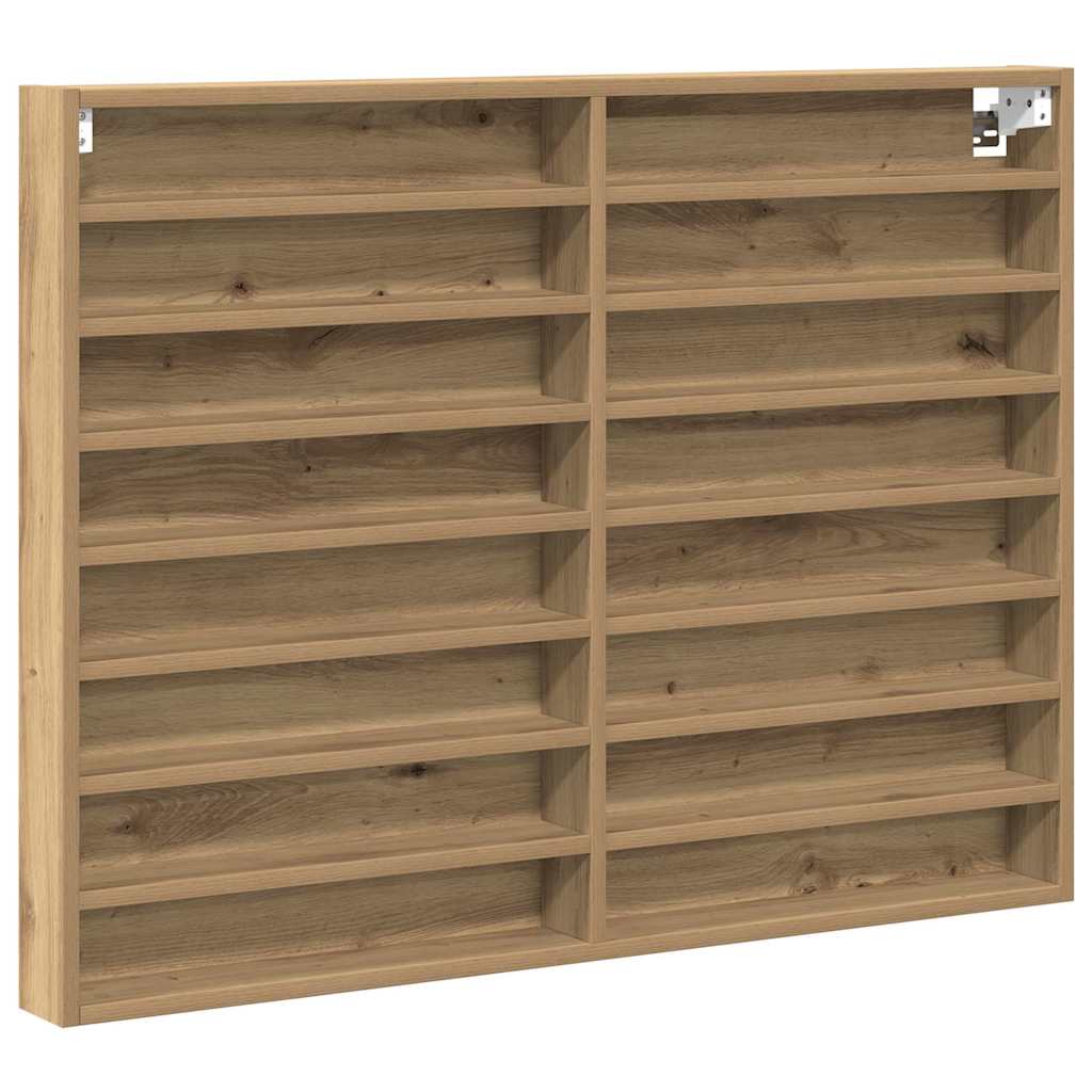 Vitrinekast Artisan Eiken 100 x 8,5 x 75 cm Bewerkt hout is nu te koop bij PeponiXL, paradijselijk wonen!