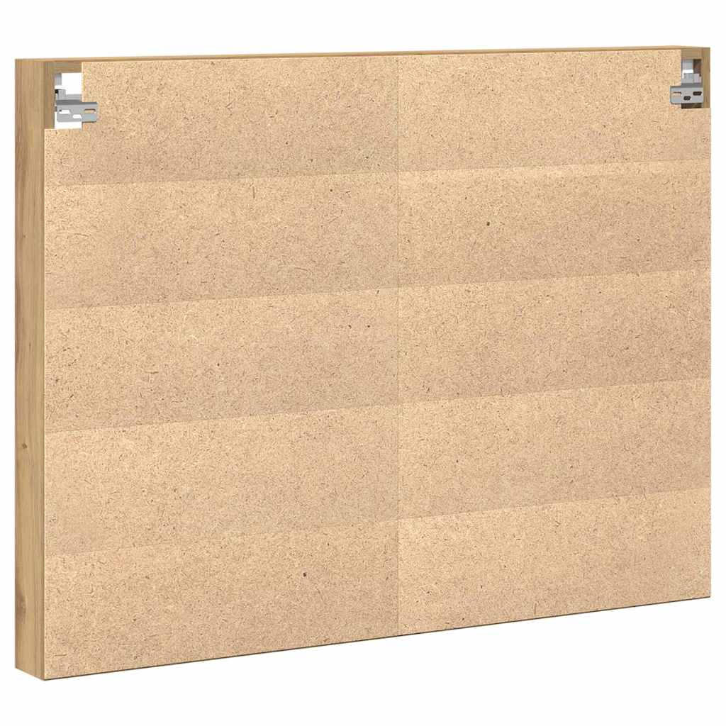 Vitrinekast Artisan Eiken 100 x 8,5 x 75 cm Bewerkt hout is nu te koop bij PeponiXL, paradijselijk wonen!
