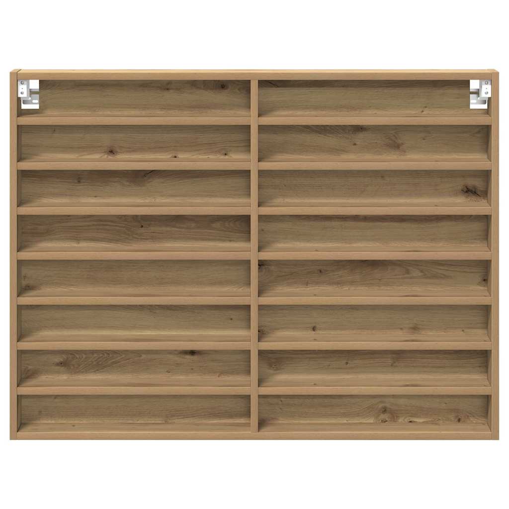 Vitrinekast Artisan Eiken 100 x 8,5 x 75 cm Bewerkt hout is nu te koop bij PeponiXL, paradijselijk wonen!