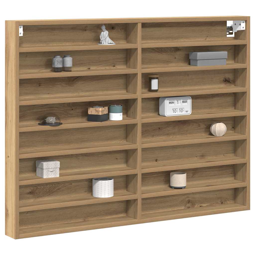 Vitrinekast Artisan Eiken 100 x 8,5 x 75 cm Bewerkt hout is nu te koop bij PeponiXL, paradijselijk wonen!