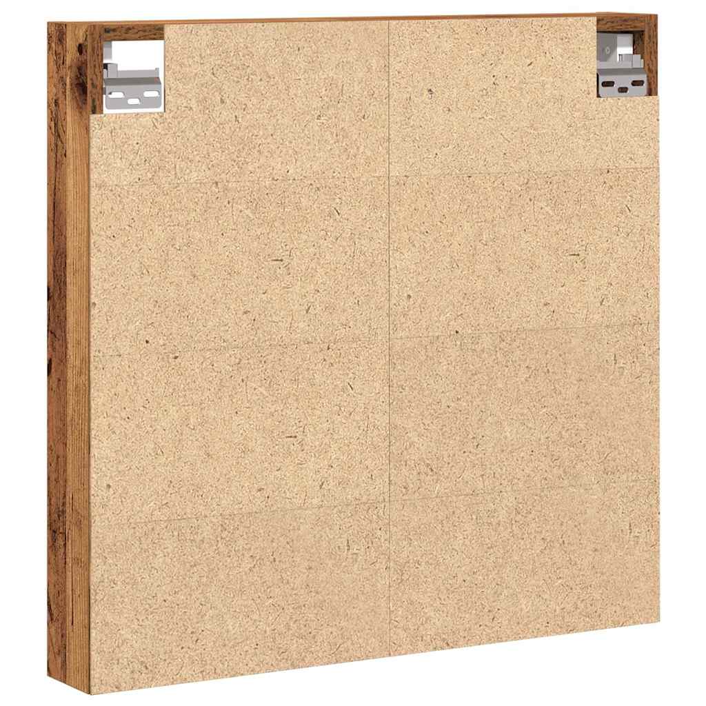 Vitrinekast met plank Oudhout 60 x 8,5 x 58 cm Bewerkt hout is nu te koop bij PeponiXL, paradijselijk wonen!
