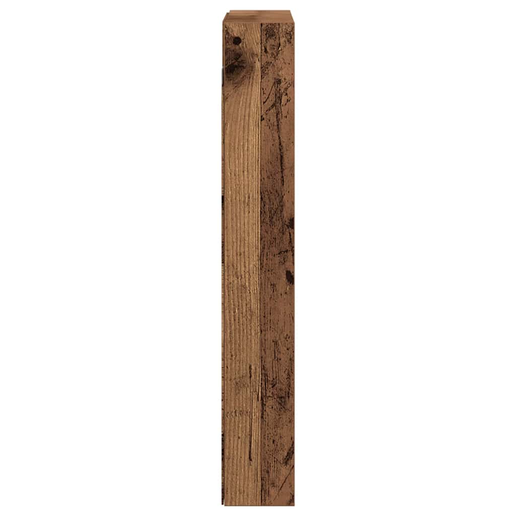 Vitrinekast met plank Oudhout 60 x 8,5 x 58 cm Bewerkt hout is nu te koop bij PeponiXL, paradijselijk wonen!