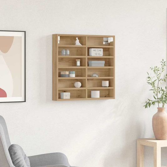 Vitrinekast Artisan Eiken 60 x 8,5 x 58 cm Bewerkt hout is nu te koop bij PeponiXL, paradijselijk wonen!