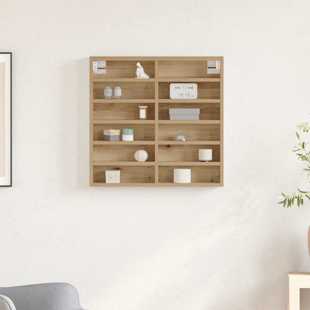 Vitrinekast Artisan Eiken 60 x 8,5 x 58 cm Bewerkt hout is nu te koop bij PeponiXL, paradijselijk wonen!