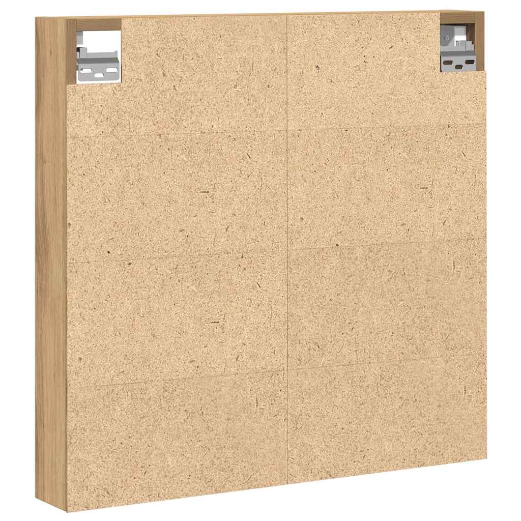 Vitrinekast Artisan Eiken 60 x 8,5 x 58 cm Bewerkt hout is nu te koop bij PeponiXL, paradijselijk wonen!