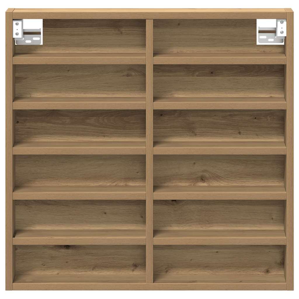 Vitrinekast Artisan Eiken 60 x 8,5 x 58 cm Bewerkt hout is nu te koop bij PeponiXL, paradijselijk wonen!