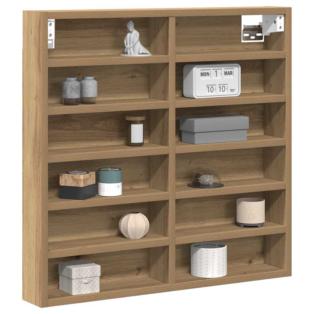 Vitrinekast Artisan Eiken 60 x 8,5 x 58 cm Bewerkt hout is nu te koop bij PeponiXL, paradijselijk wonen!