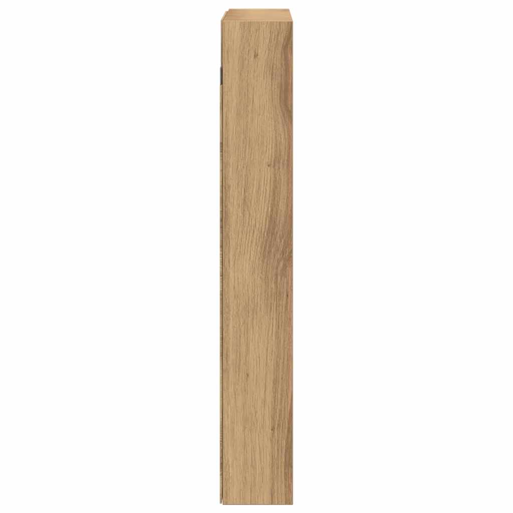 Vitrinekast Artisan Eiken 60 x 8,5 x 58 cm Bewerkt hout is nu te koop bij PeponiXL, paradijselijk wonen!
