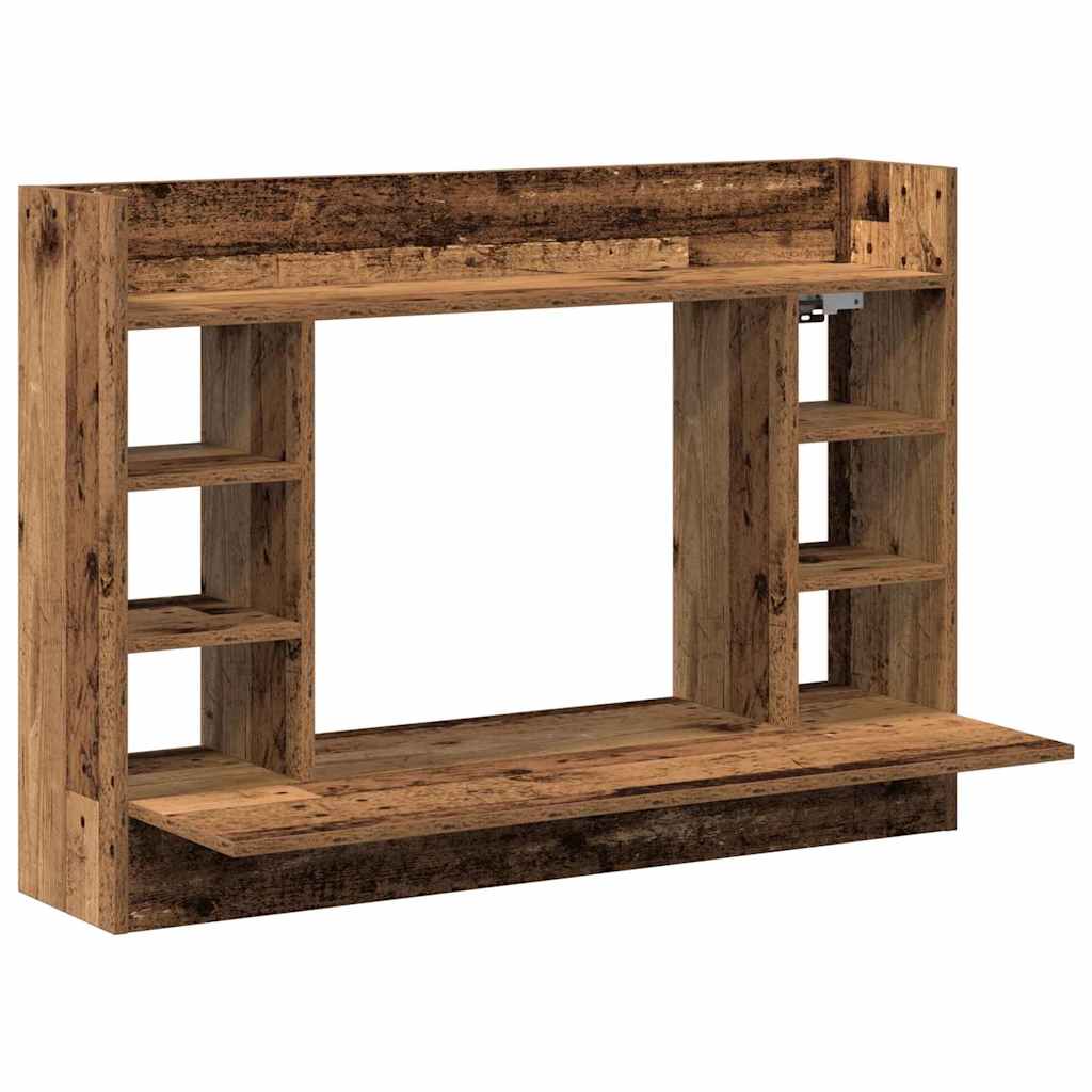 Aan de muur bevestigd bureau Oud hout 105 x 48 x 75 cm is nu te koop bij PeponiXL, paradijselijk wonen!