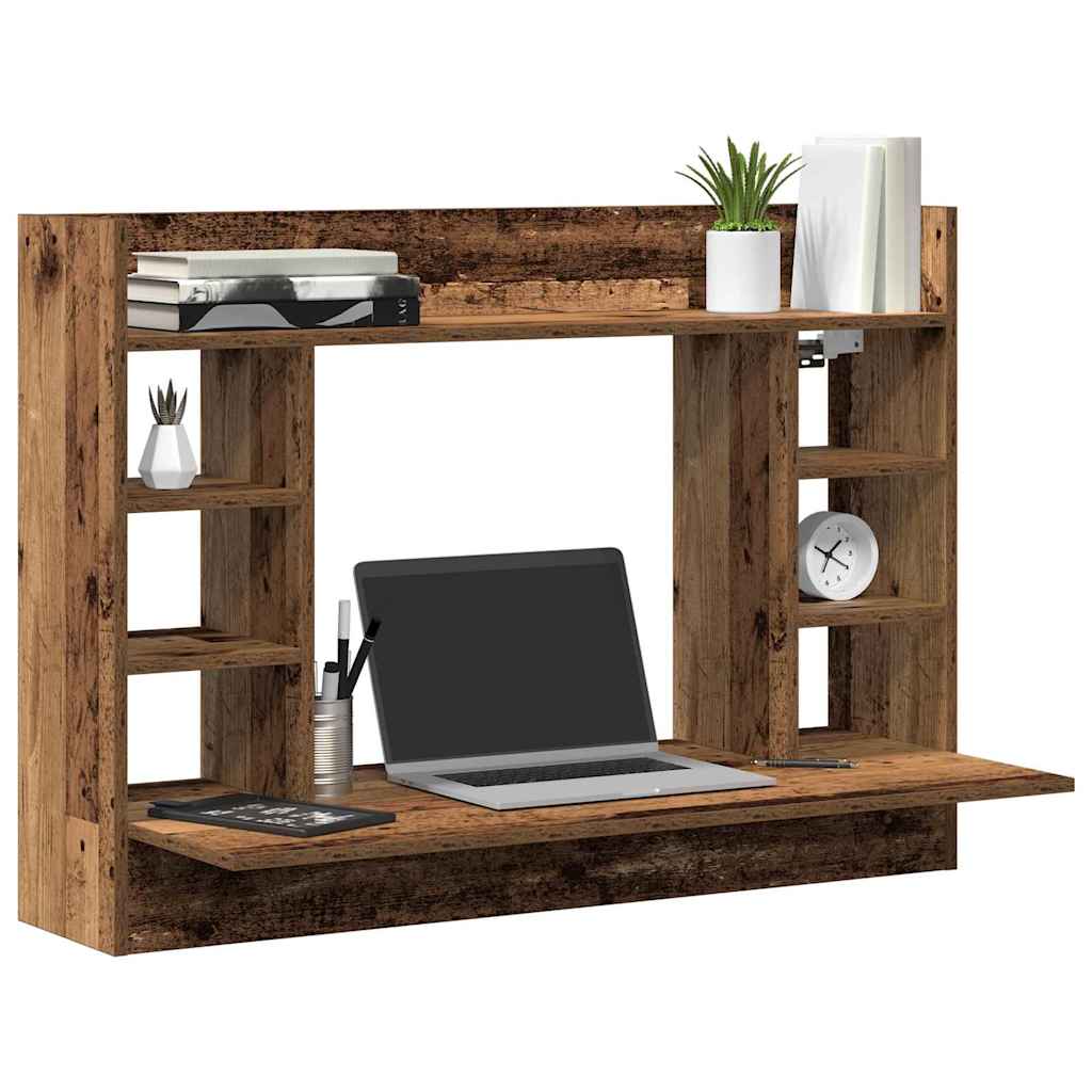 Aan de muur bevestigd bureau Oud hout 105 x 48 x 75 cm is nu te koop bij PeponiXL, paradijselijk wonen!