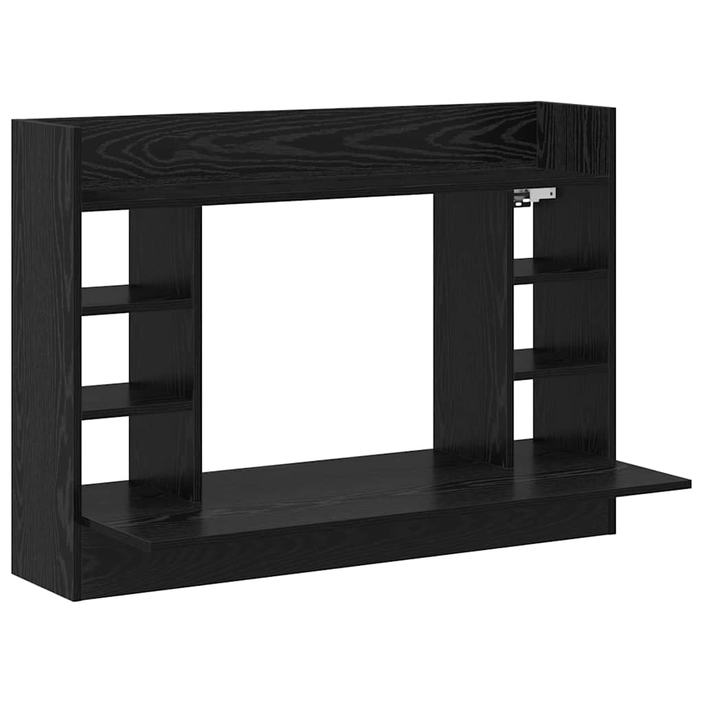 Aan de muur bevestigd bureau Zwart eiken 105 x 48 x 75 cm is nu te koop bij PeponiXL, paradijselijk wonen!