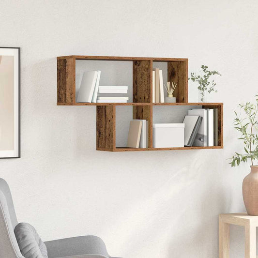 Wandplank met plank Wandgemonteerd Bruin Bewerkt hout is nu te koop bij PeponiXL, paradijselijk wonen!