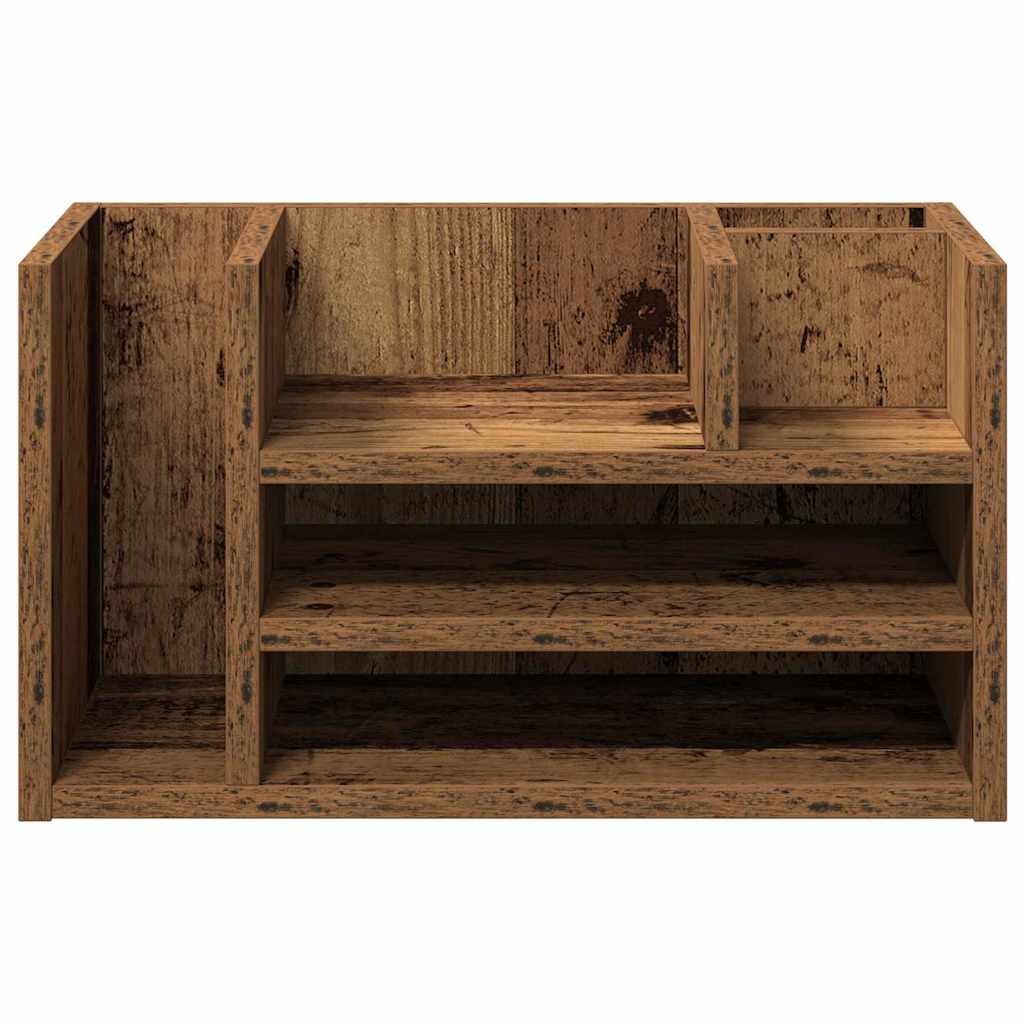 Bureau Organizer Oudhout 44,5 x 24 x 25 cm Bewerkt hout is nu te koop bij PeponiXL, paradijselijk wonen!