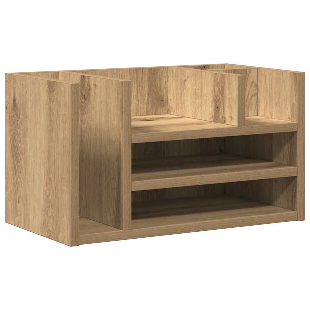 Bureau Organizer Zwart eiken 44,5 x 24 x 25 cm Bewerkt hout is nu te koop bij PeponiXL, paradijselijk wonen!