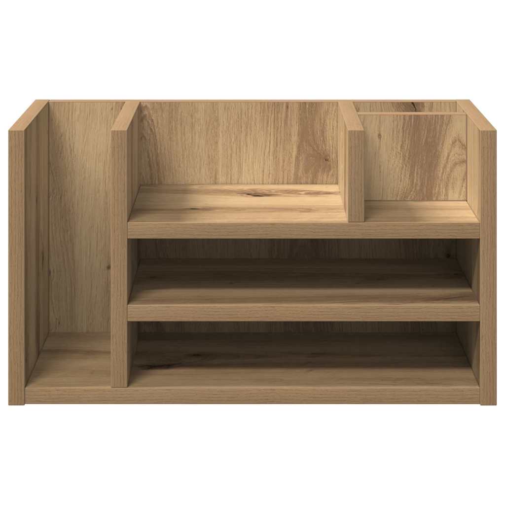 Bureau Organizer Zwart eiken 44,5 x 24 x 25 cm Bewerkt hout is nu te koop bij PeponiXL, paradijselijk wonen!