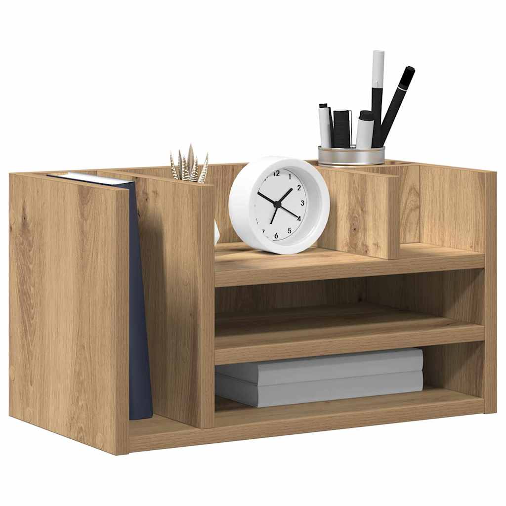 Bureau Organizer Zwart eiken 44,5 x 24 x 25 cm Bewerkt hout is nu te koop bij PeponiXL, paradijselijk wonen!