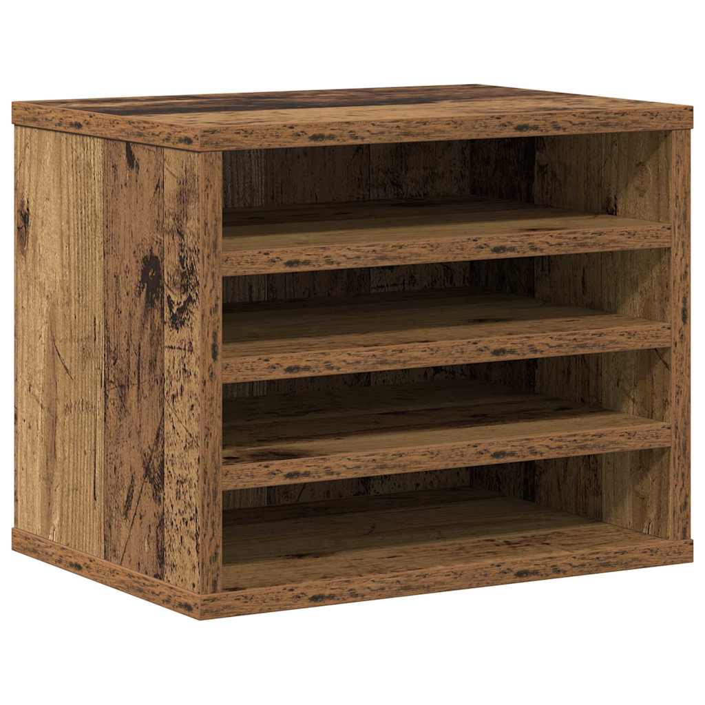 Bureau Organizer Oudhout 36 x 26 x 29,5 cm Bewerkt hout is nu te koop bij PeponiXL, paradijselijk wonen!