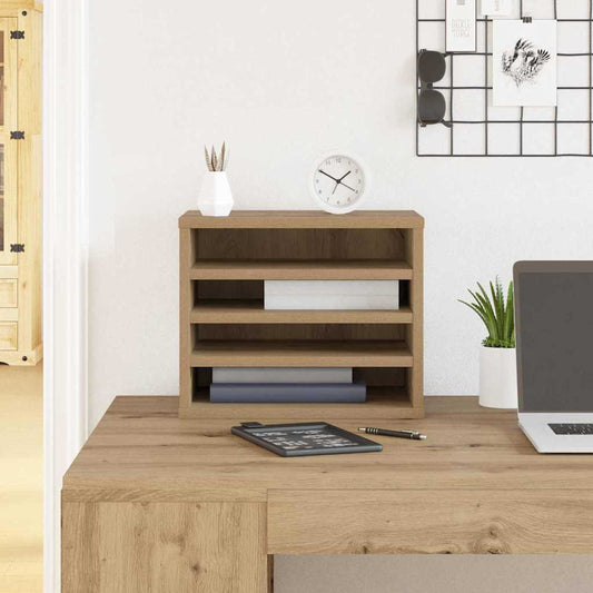 Bureau Organizer Artisan Eiken 36 x 26 x 29,5 cm Bewerkt hout is nu te koop bij PeponiXL, paradijselijk wonen!