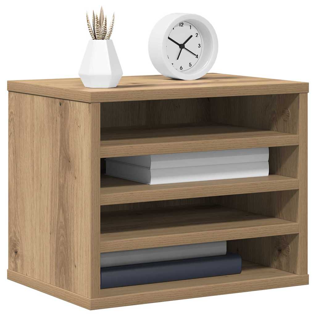Bureau Organizer Artisan Eiken 36 x 26 x 29,5 cm Bewerkt hout is nu te koop bij PeponiXL, paradijselijk wonen!