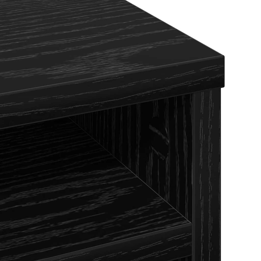 Bureau Organizer Zwart Eiken 36 x 26 x 29,5 cm Bewerkt hout is nu te koop bij PeponiXL, paradijselijk wonen!