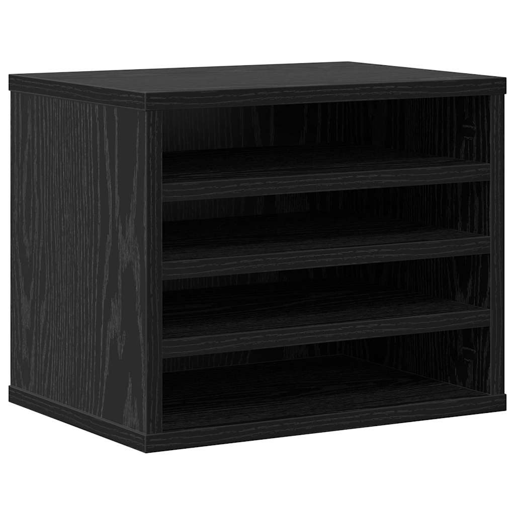 Bureau Organizer Zwart Eiken 36 x 26 x 29,5 cm Bewerkt hout is nu te koop bij PeponiXL, paradijselijk wonen!