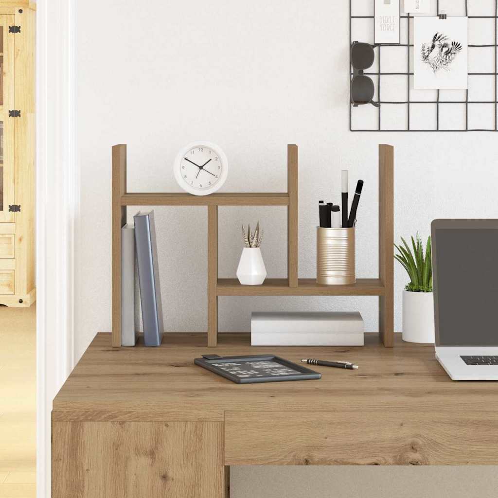 Bureau Organizer Artisan Eiken 50 x 15,5 x 35,5 cm Bewerkt hout is nu te koop bij PeponiXL, paradijselijk wonen!