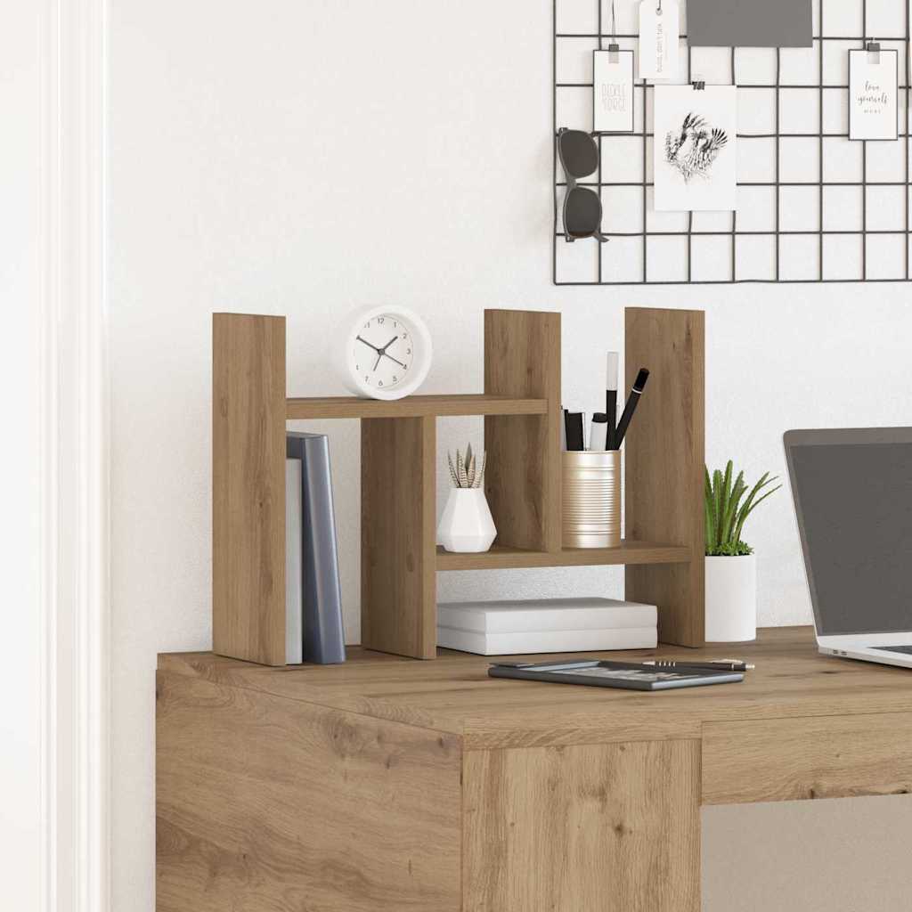 Bureau Organizer Artisan Eiken 50 x 15,5 x 35,5 cm Bewerkt hout is nu te koop bij PeponiXL, paradijselijk wonen!