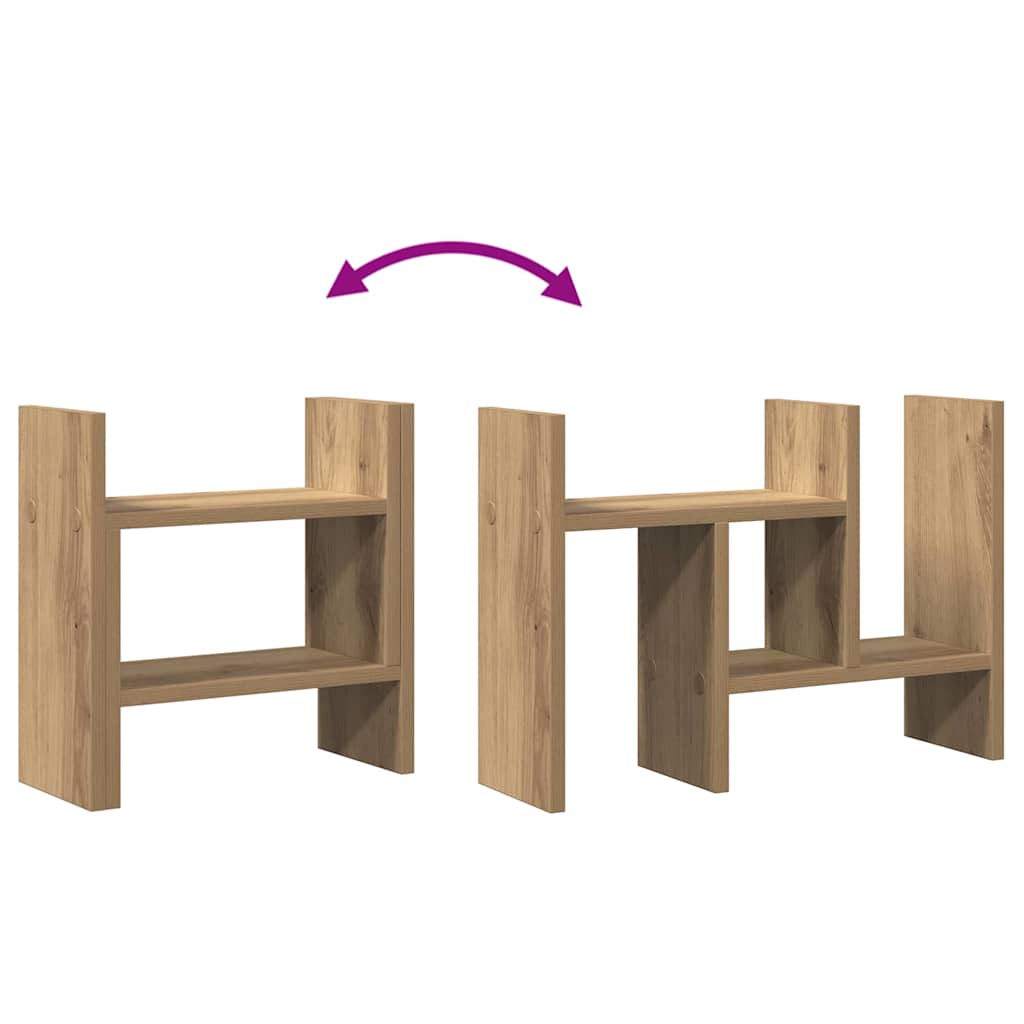 Bureau Organizer Artisan Eiken 50 x 15,5 x 35,5 cm Bewerkt hout is nu te koop bij PeponiXL, paradijselijk wonen!