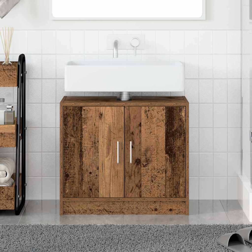 Badkamer Kast met opslag Oud Hout 63 x 29 x 55 cm Bewerkt hout is nu te koop bij PeponiXL, paradijselijk wonen!