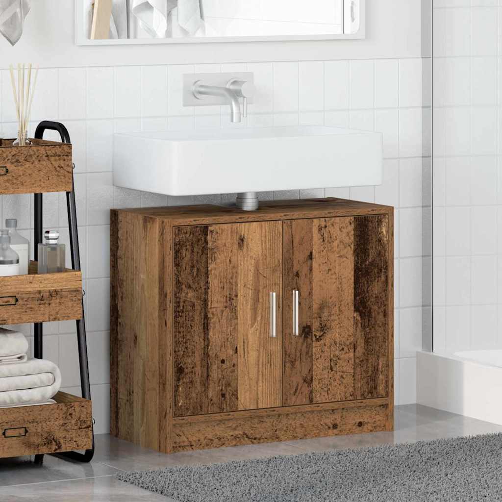 Badkamer Kast met opslag Oud Hout 63 x 29 x 55 cm Bewerkt hout is nu te koop bij PeponiXL, paradijselijk wonen!