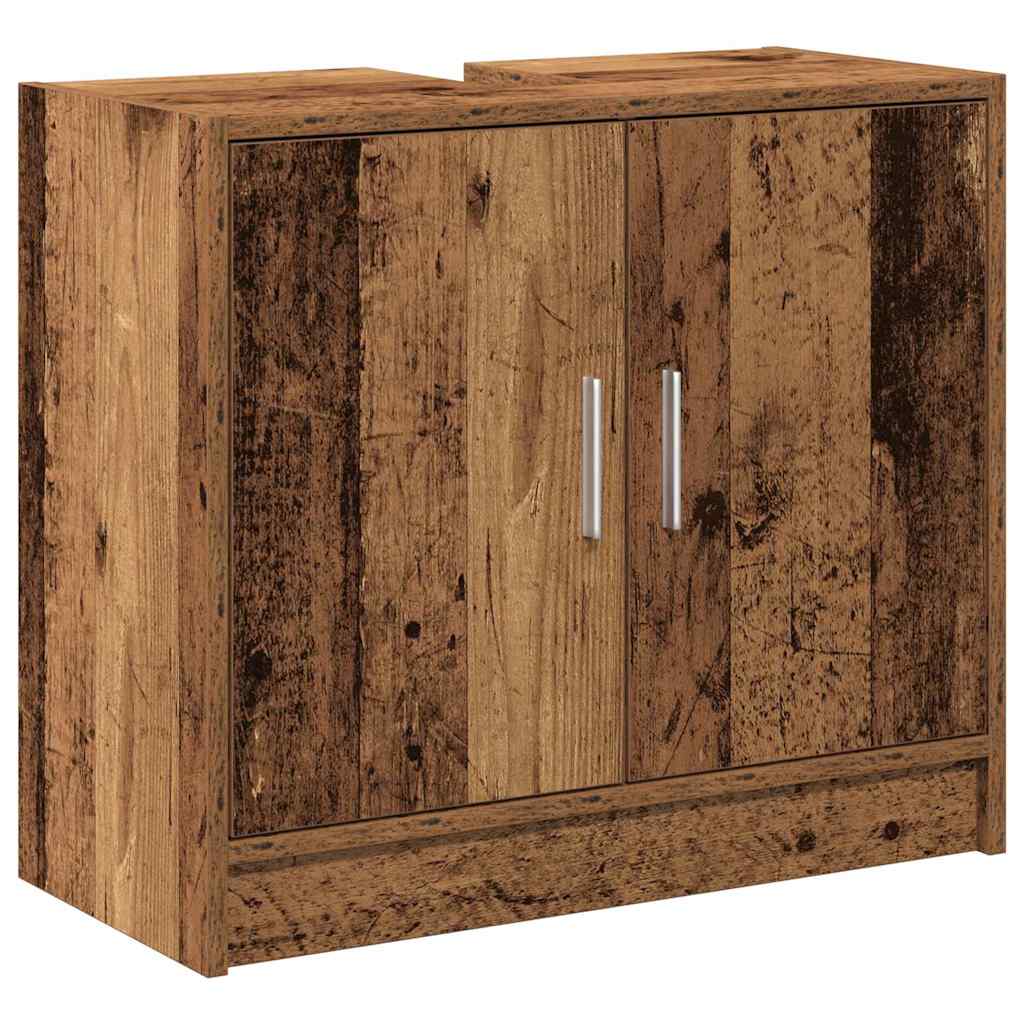 Badkamer Kast met opslag Oud Hout 63 x 29 x 55 cm Bewerkt hout is nu te koop bij PeponiXL, paradijselijk wonen!