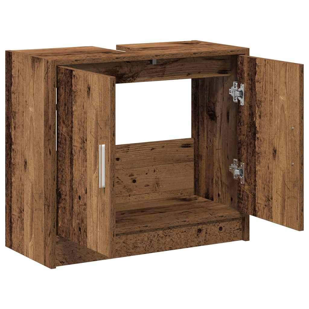 Badkamer Kast met opslag Oud Hout 63 x 29 x 55 cm Bewerkt hout is nu te koop bij PeponiXL, paradijselijk wonen!