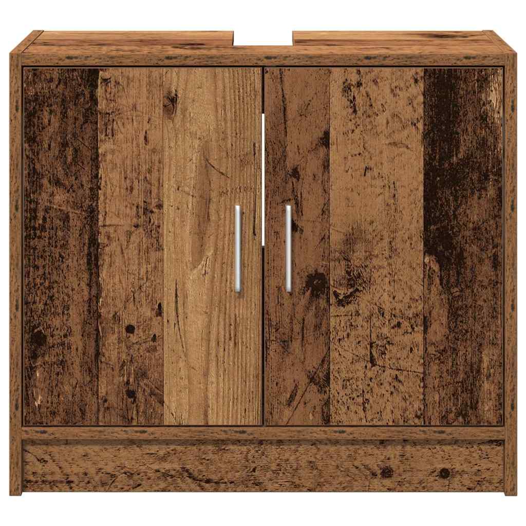 Badkamer Kast met opslag Oud Hout 63 x 29 x 55 cm Bewerkt hout is nu te koop bij PeponiXL, paradijselijk wonen!