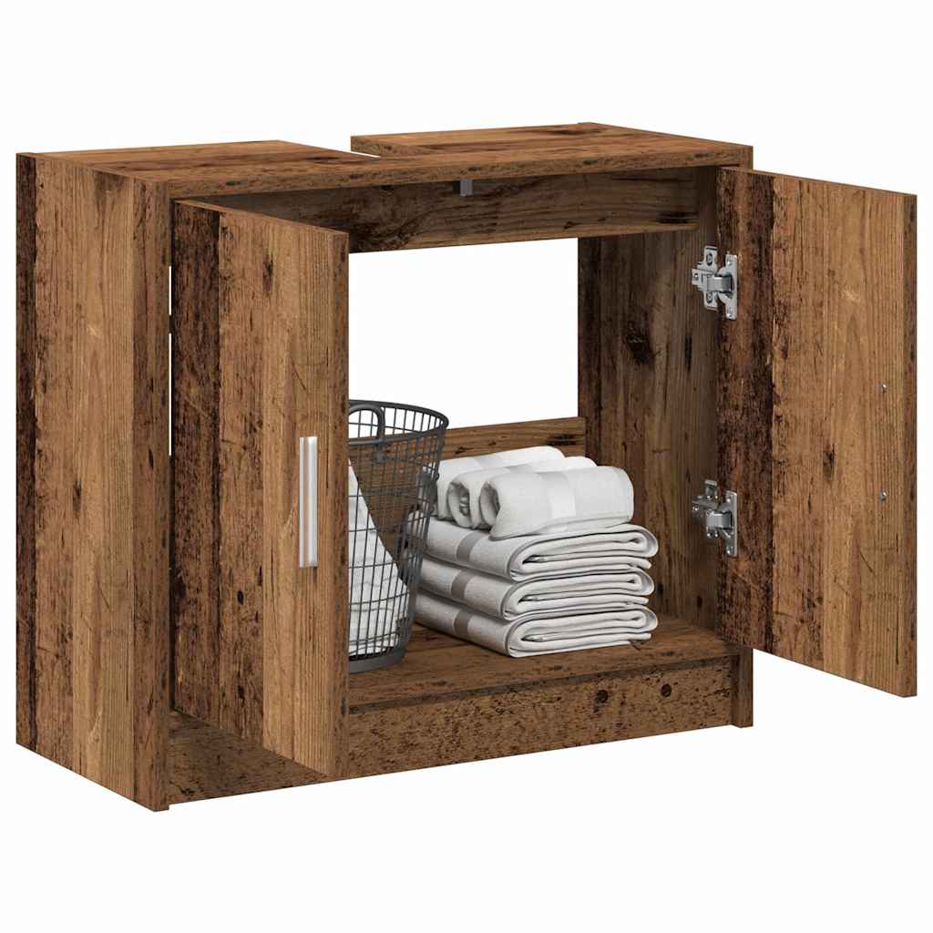 Badkamer Kast met opslag Oud Hout 63 x 29 x 55 cm Bewerkt hout is nu te koop bij PeponiXL, paradijselijk wonen!