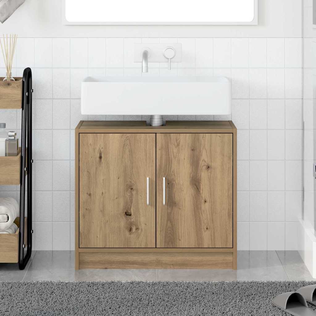 Badkamer Kast Artisan Eiken 63 x 29 x 55 cm Bewerkt hout is nu te koop bij PeponiXL, paradijselijk wonen!