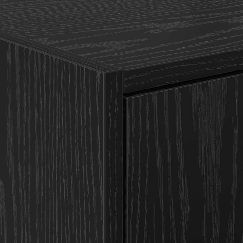 Badkamer Kast Zwart Eiken 63 x 29 x 55 cm Bewerkt hout is nu te koop bij PeponiXL, paradijselijk wonen!