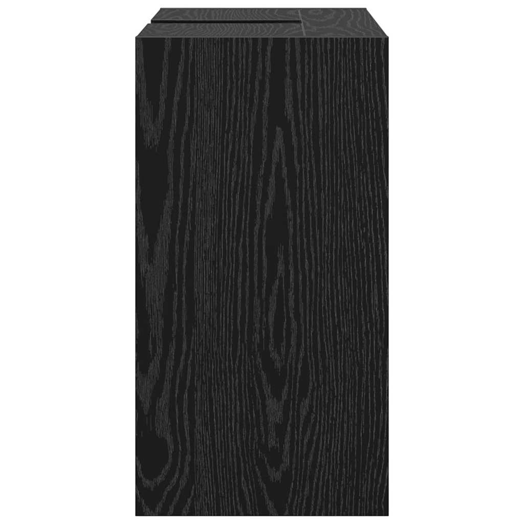 Badkamer Kast Zwart Eiken 63 x 29 x 55 cm Bewerkt hout is nu te koop bij PeponiXL, paradijselijk wonen!