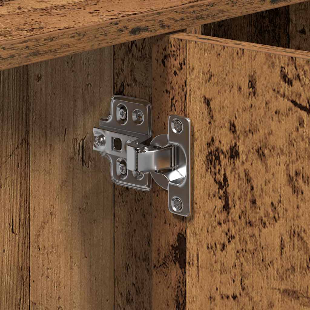Badkamerkast met plank Oud Hout 90 x 29 x 55 cm Bewerkt hout is nu te koop bij PeponiXL, paradijselijk wonen!
