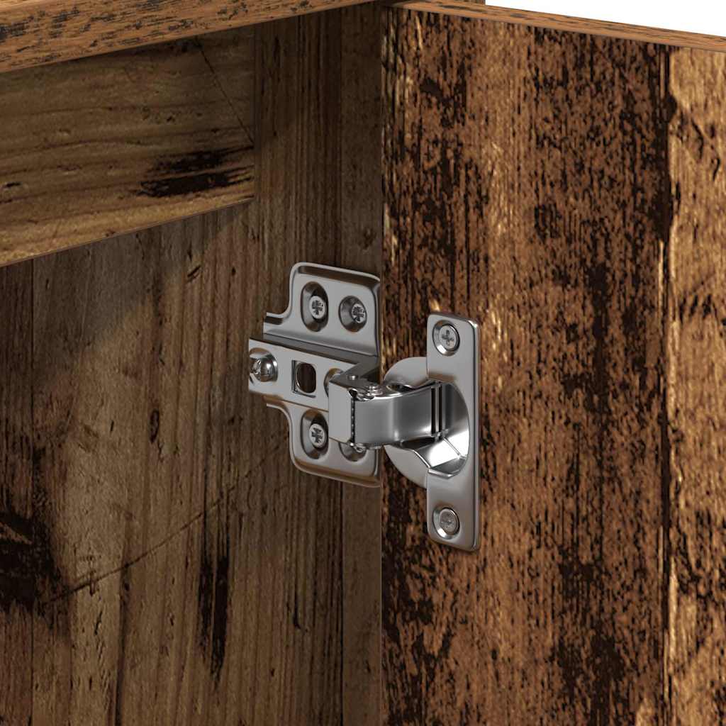 Badkamerkast met plank Oud Hout 63 x 29 x 55 cm Bewerkt hout is nu te koop bij PeponiXL, paradijselijk wonen!